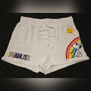 NWT Girl's Juniors Peanuts Snoopy Sweat Shorts‎ Joggers. Size XXXL